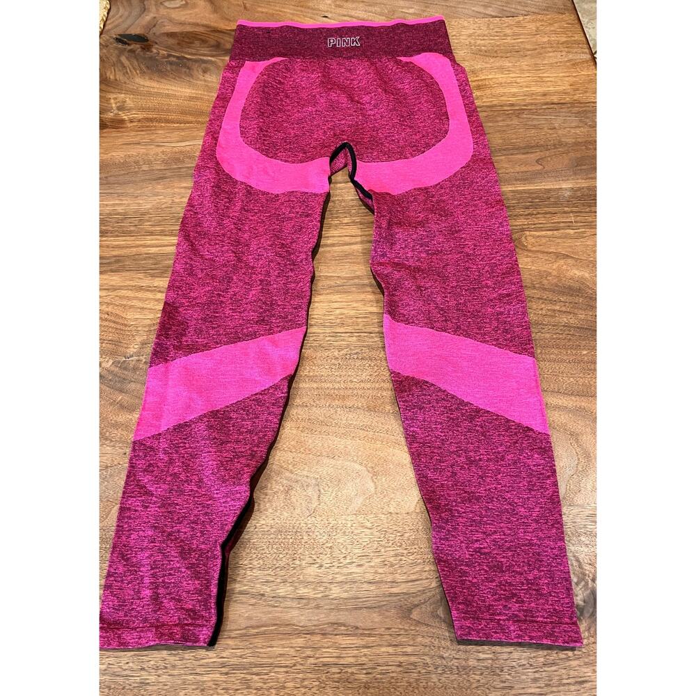 Victorias Secret PINK Womens Gym Seamless Leggings Size Large‎ Pink High Waisted